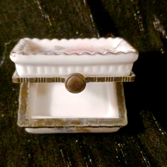 Gift jewelry box, painted porcelain, vintage - Picture 11 of 11